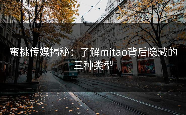 蜜桃传媒揭秘:了解mitao背后隐藏的三种类型 蜜桃传媒揭秘:了解mitao背后隐藏的三种类型