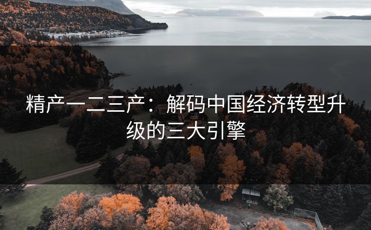 精产一二三产：解码中国经济转型升级的三大引擎
